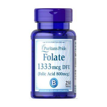 Folic Acid Folate 1333mcg DFE - 250 tabs