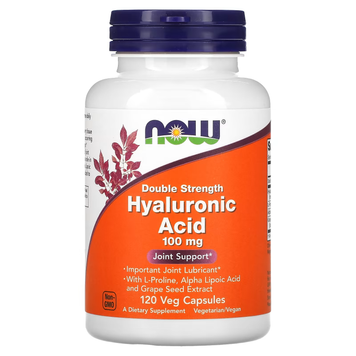 Гіалуронова Кислота подвійної сили дії Hyaluronic Acid 100мг - 120 вег.капсул 2023-10-2501 фото