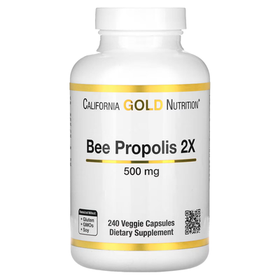 Бджолиний Прополіс - Концентрований Екстракт Bee Propolis 2X 500мг - 240 капсул 2023-10-2769 фото