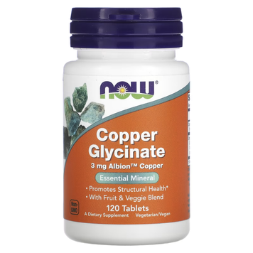 Гліцинат Міді Copper Glycinate 3мг - 120 таб 2023-10-3096 фото