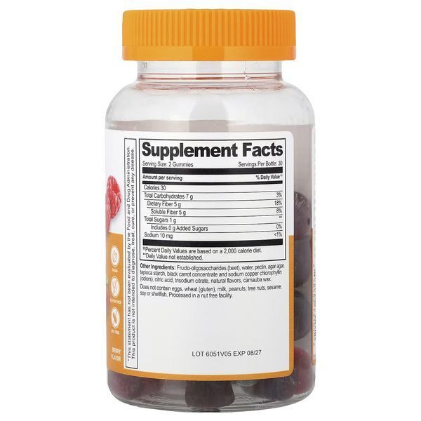 Prebiotic Fiber with Sodium - 60 Chewable Tablets