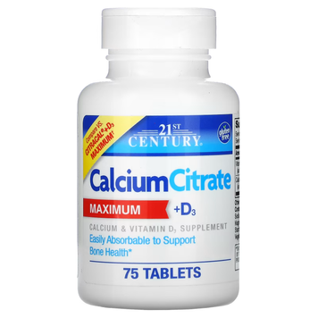Calcium Citrate plus Vitamin D-3 - 75 tablets