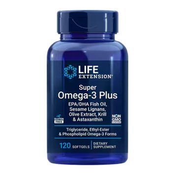 Super Omega-3 Plus Super Omega-3 Plus EPA/DHA Fish Oil, Sesame Lignans, Olive Extract, Krill Astaxanthin - 120 softgel