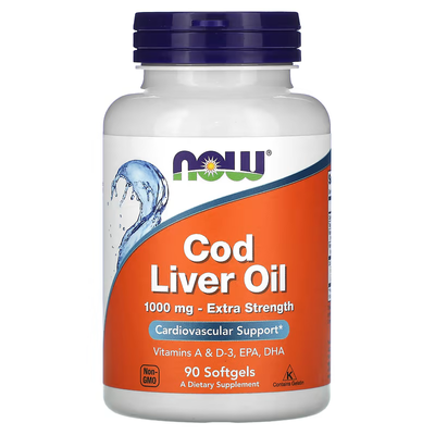 Риб'ячий Жир з Печінки Тріски Cod Liver Oil 1000мг - 90 софтгель 2022-10-0064 фото