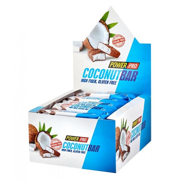 Поживні Кокосові Батончики Protein Bar - 20x50г  100-30-0656063-20 фото