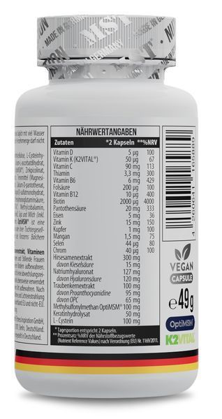 MST&reg; Hair Health Complex with Keratin - 60 capsules
