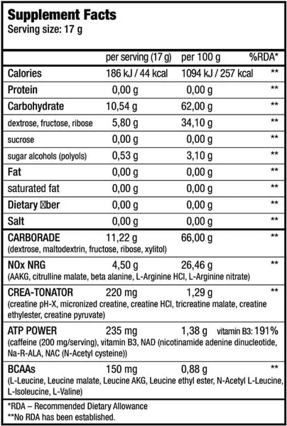 Pre-Workout Complex with AAKG and BCAA Nitrox - 340 g