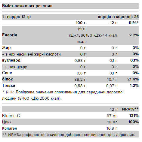 Коллаген с Витамином С и Цинком Collagen LIGHT - 300г Лимонад 2022-09-0780 фото