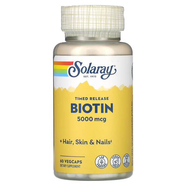 Биотин Biotin 5000мкг - 60 вег.капсул 2022-10-1794 фото