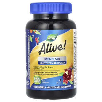 Витамины для мужчин от 50 лет Alive!&reg; Men's 50+ Multi Gummy - 60 жевательных конфет 2023-10-2170 фото
