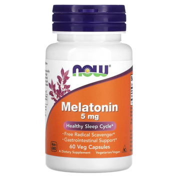 NOW Melatonin, Melatonin 5mg - 60 capsules