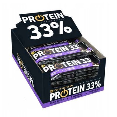 Протеїнові Батончики Protein 33% Bar - 25x50г Шоколад 2022-09-0283 фото