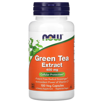 Экстракт Зелёного Чая с Витамином С Green Tea Extract 400мг - 100 вег.капсул 2022-10-2645 фото