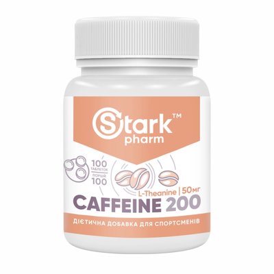 Кофеїн Stark Caffeine 200мг - 100 таб 100-60-2442985-20 фото