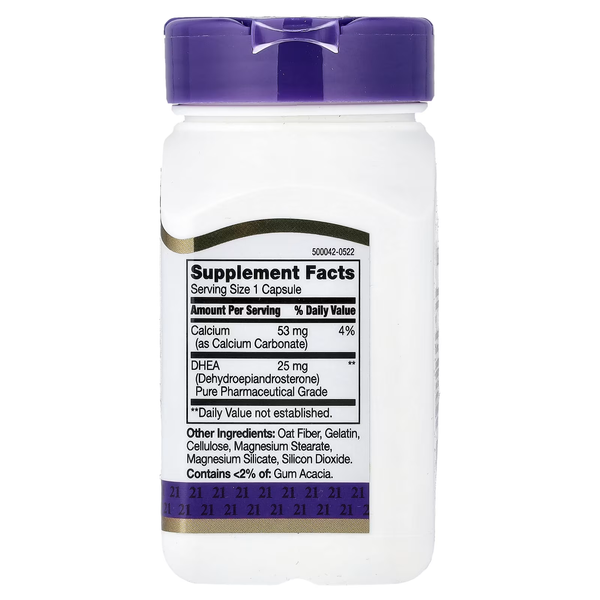 DHEA (Dehydroepiandrosterone) 25 mg - 90 capsules