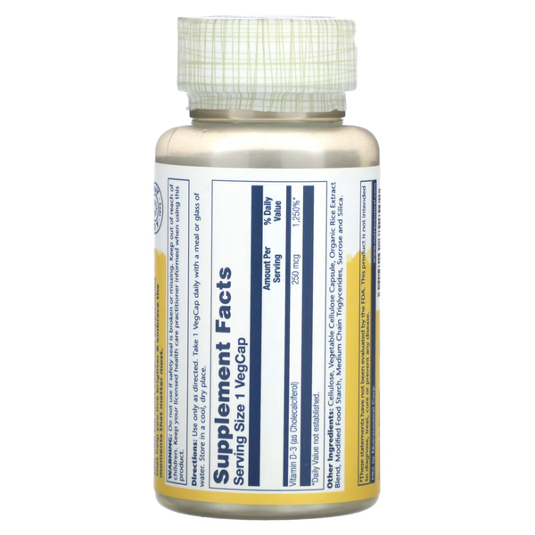 Витамин Д3 High Potency Vitamin D-3 250мкг - 60 вег.капсул 2022-10-1800 фото