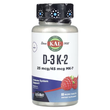 Vitamins D3 and K2 D3 & K2 25mcg - 60 tabs Raspberry
