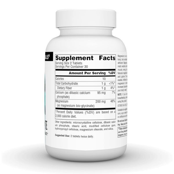 Magnesium Bis-Glycinate with Calcium Magnesium Bis-Glycinate - 60 tabs