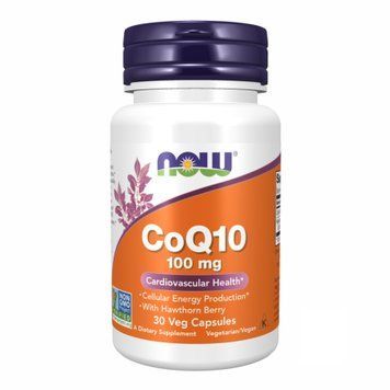 NOW Coenzyme Q10 with Hawthorn Berries 100 mg - 30 veg.capsules