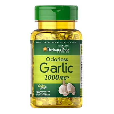 Экстракт Чеснока (без запаха) Odorless Garlic 1000 мг - 100 софтгель 100-59-1326783-20 фото