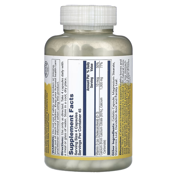 Цитрат Кальция с Витамином Д3 Calcium Citrate w/Vit D-3 1000мг - 180 капсул 2023-10-2416 фото