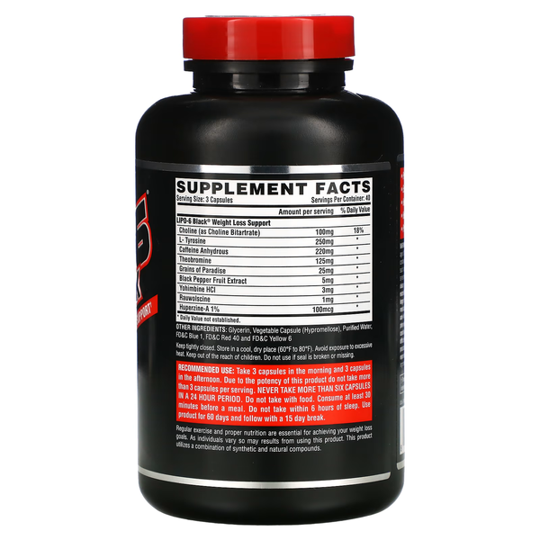 Жироспалювач Надзвичайна Ефективність Lipo 6 Black Extreme Potency - 120 капсул 100-27-0450032-20 фото
