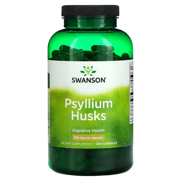 Шелуха Семян Подорожника Psyllium Husks 610 мг - 300 капсул 100-79-4183405-20 фото