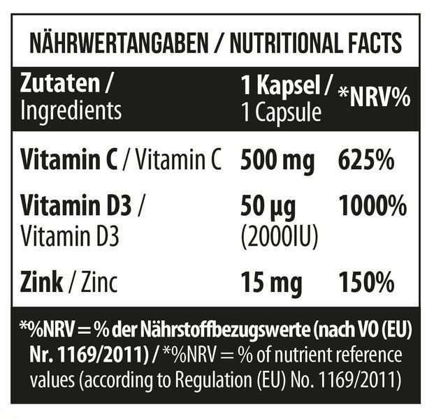 MST&reg; Vitamin C 500 mg plus Vitamin D-3 with Zinc - 100 veg. capsules