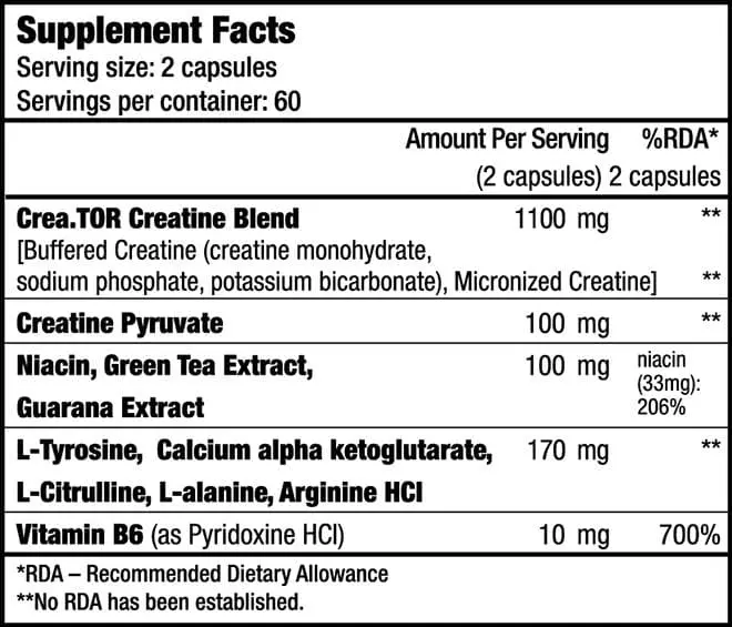 Four Forms of Creatine with Amino Acids - 120 Capsules