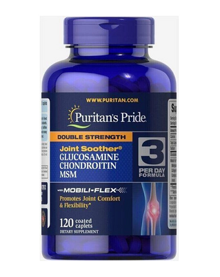 Глюкозамін Хондроїтин МСМ подвійної сили Glucosamine Chondroitin MSM  - 120 капсул 100-28-7565145-20 фото