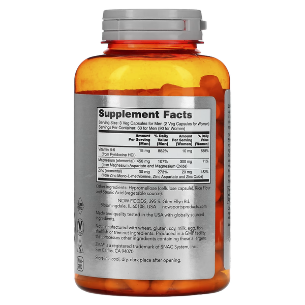 Комплекс для восстановления после занятий спортом ZMA&reg; &ndash; 180 вег.капсул 18227-01 фото