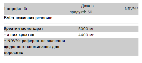 Креатин Моногідрат Creatine Monohydrate - 300г Натуральний 2022-09-0945 фото