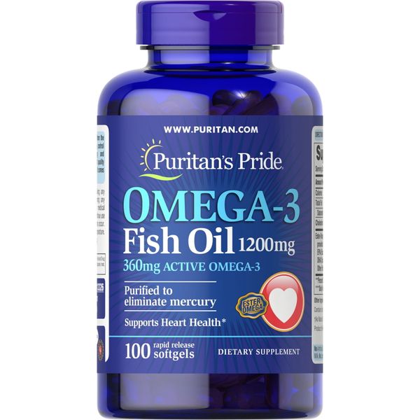 Риб'ячий Жир Omega-3 Fish Oil 1200мг (360мг Омега-3) - 100 софтгель 100-13-5213894-20 фото