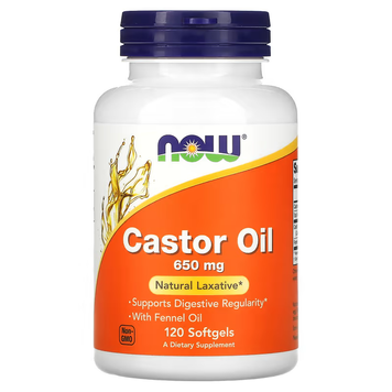 Castor Oil in capsules Castor Oil 650 mg - 120 softgels