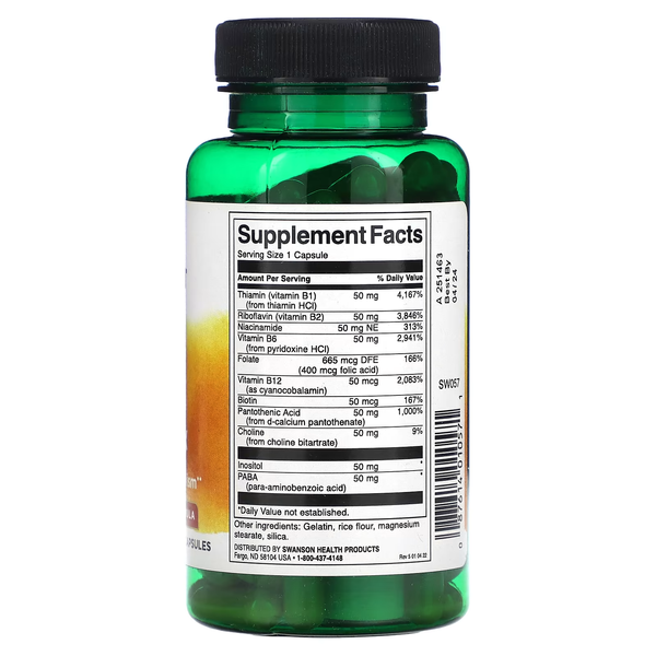 Vitamin B-50 Complex, Balance B-50 Complex - 100 capsules