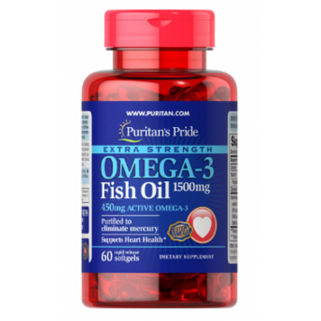 Fish Oil Omega-3 Fish Oil Extra Strength 1500mg 60 softgels