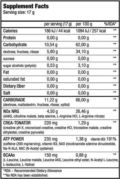 Предтренировочный Комплекс по ААКГ и ВСАА Nitrox - 340 г 02985-04 фото
