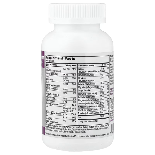 Multivitamin and Mineral Complex for Women Over 50 - 100 Tablets