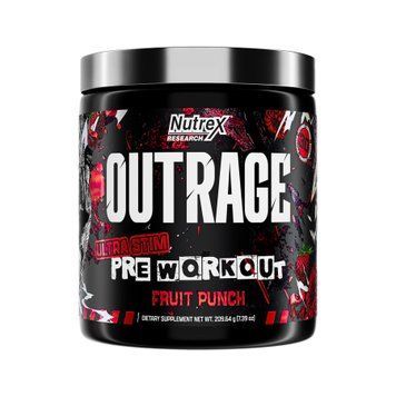 Передтренувальний Комплекс з Підвищеним Рівнем Стимуляторів Outrage - 30 порцій 2023-10-6536 фото