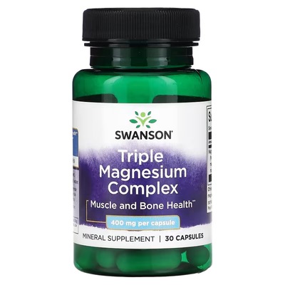 Комплекс Магнію Triple Magnesium complex  400мг - 30 капсул 100-99-6035872-20 фото