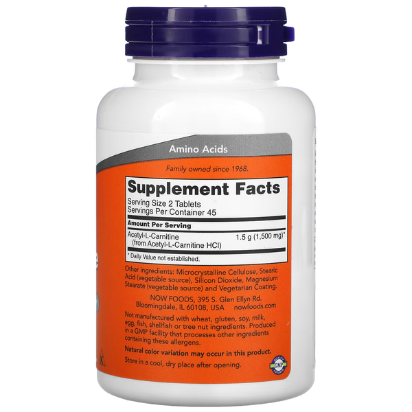 Ацетил-Л-Карнітин Acetyl L-Carnitine 750мг - 90 таб 2022-10-0650 фото