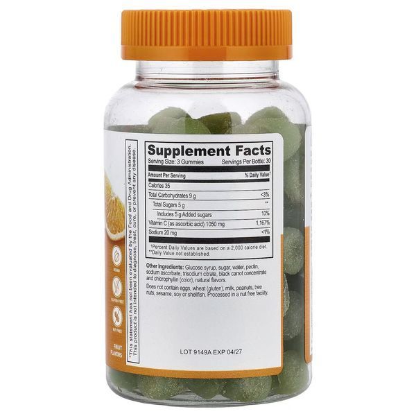 Vitamin C with Sodium 350 mg - 90 chewable tablets