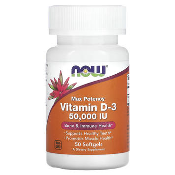 Vitamin D-3 Maximum Potency 50,000 IU - 50 Softgels