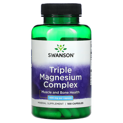 Комплекс Магнію Triple Magnesium complex  400мг - 100 капсул 100-64-0992292-20 фото