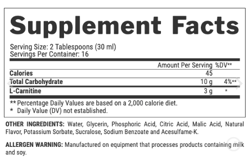 Рідкий Карнітін Liquid L-Carnitine 3000 - 480мл Ягідний Мікс 2022-10-0418 фото